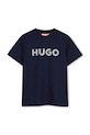 Detské bavlnené tričko HUGO bavlna tmavomodrá G01016.102.108