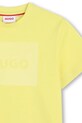 Chlapec Detské bavlnené tričko HUGO G01200.162.174 žltá