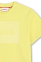 Мальчик Детская хлопковая футболка HUGO G01200.114.150 жёлтый