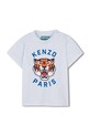 Μωρό βαμβακερό μπλουζάκι Kenzo Kids στάμπα μπλε K61721.71.81