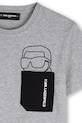 Αγορίστικα Παιδικό βαμβακερό μπλουζάκι Karl Lagerfeld Z31097.114.150 γκρί