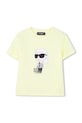 Detské bavlnené tričko Karl Lagerfeld bavlna žltá Z31094.86.108
