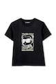 Dječja pamučna majica kratkih rukava Karl Lagerfeld print crna Z31094.86.108