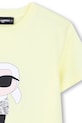 Chlapec Detské bavlnené tričko Karl Lagerfeld Z31094.114.150 žltá