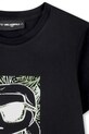 Detské bavlnené tričko Karl Lagerfeld čierna Z31094.114.150
