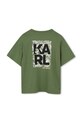 Dečki Karl Lagerfeld kratka majica otroška bombažna Z31101.86.108 zelena