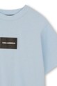 Karl Lagerfeld kratka majica otroška bombažna modra Z31101.114.150