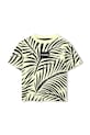 Karl Lagerfeld t-shirt bawełniany dziecięcy wzorzyste żółty Z31104.86.108