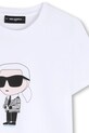 Dečki Karl Lagerfeld Kratka majica otroška bombažna Z31096.162.174 bela