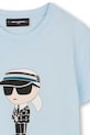 Karl Lagerfeld kratka majica otroška bombažna modra Z31096.162.174