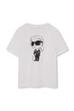Karl Lagerfeld t-shirt in cotone per bambini Z31103.162.174 bianco SS26