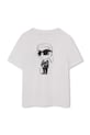 Karl Lagerfeld t-shirt in cotone per bambini Z31103.162.174 bianco SS26