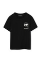 Dječja pamučna majica kratkih rukava Karl Lagerfeld Z31103.162.174 crna SS26