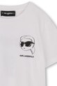 BIMBO Karl Lagerfeld t-shirt in cotone per bambini Z31103.86.108 bianco
