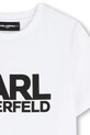 Dječaci Dječja pamučna majica kratkih rukava Karl Lagerfeld Z31098.114.150 bijela