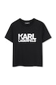 Detské bavlnené tričko Karl Lagerfeld bavlna čierna Z31098.114.150