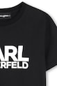Chlapec Detské bavlnené tričko Karl Lagerfeld Z31098.86.108 čierna