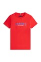 Tommy Hilfiger t-shirt dziecięcy bawełniany KB0KB10263.128.176.PPY2 czerwony SS26