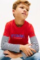 Tommy Hilfiger t-shirt dziecięcy bawełniany KB0KB10263.128.176.PPY2 czerwony
