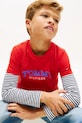 Tommy Hilfiger t-shirt dziecięcy bawełniany KB0KB10263.128.176.PPY2 czerwony