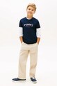 Chłopiec Tommy Hilfiger t-shirt dziecięcy bawełniany KB0KB10263.128.176.PPY2 granatowy