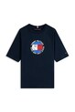Tommy Hilfiger T-shirt dziecięcy bawełniany KB0KB10269.104.116.PPY2 granatowy SS26
