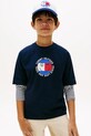 Tommy Hilfiger T-shirt dziecięcy bawełniany granatowy KB0KB10269.128.176.PPY2