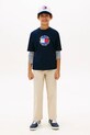 Chłopiec Tommy Hilfiger T-shirt dziecięcy bawełniany KB0KB10269.128.176.PPY2 granatowy