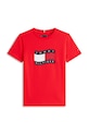 Tommy Hilfiger T-shirt dziecięcy bawełniany KB0KB10275.128.176.PPY2 czerwony SS26