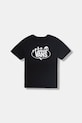 Vans t-shirt dziecięcy bawełniany VN000VW4BLK1 czarny SS26