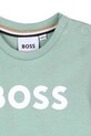 Αγορίστικα Μωρό βαμβακερό μπλουζάκι BOSS J52712.86.94 τιρκουάζ