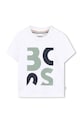 Otroška bombažna majica BOSS Okrogel bela J52885.74.81