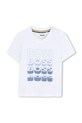 Μωρό βαμβακερό μπλουζάκι BOSS στάμπα λευκό J52889