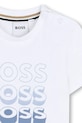 Αγορίστικα Μωρό βαμβακερό μπλουζάκι BOSS J52889 λευκό