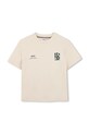 Dječja pamučna majica kratkih rukava BOSS print bež J52974.114.150