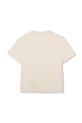 Dječja pamučna majica kratkih rukava BOSS J52974.162.174 bež SS26