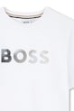 Chlapec Detské bavlnené tričko BOSS J52983.102.108 biela