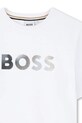 Chlapec Detské bavlnené tričko BOSS J52983.114.150 biela