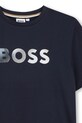 Chlapec Detské bavlnené tričko BOSS J52983.114.150 tmavomodrá