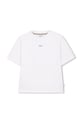 Otroška bombažna kratka majica BOSS Okrogel bela J52987.162.174