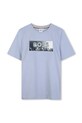 BOSS t-shirt bawełniany dziecięcy J52989.102.108 szary SS26