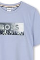 Detské bavlnené tričko BOSS sivá J52989.162.174