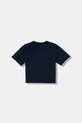 BOSS t-shirt bawełniany dziecięcy J52990.102.108 granatowy SS26