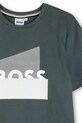 Αγορίστικα Παιδικό βαμβακερό μπλουζάκι BOSS J52978.102.108 πράσινο
