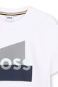Αγορίστικα Παιδικό βαμβακερό μπλουζάκι BOSS J52978.114.150 λευκό