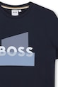 Αγορίστικα Παιδικό βαμβακερό μπλουζάκι BOSS J52978.114.150 σκούρο μπλε