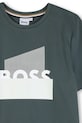 Chlapec Detské bavlnené tričko BOSS J52978.162.174 zelená