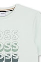 Chlapec Detské bavlnené tričko BOSS J52982.102.108 tyrkysová
