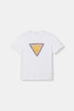 Guess t-shirt bawełniany dziecięcy nadruk biały L6GI00.K8HM4.PPY2.M