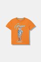 Guess t-shirt bawełniany dziecięcy nadruk pomarańczowy L6GI09.K8HM4.PPY2.M